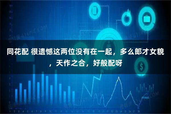同花配 很遗憾这两位没有在一起，多么郎才女貌，天作之合，好般配呀